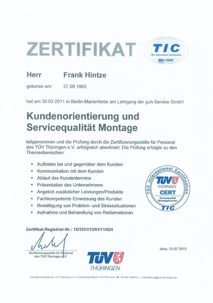 Zertifikat